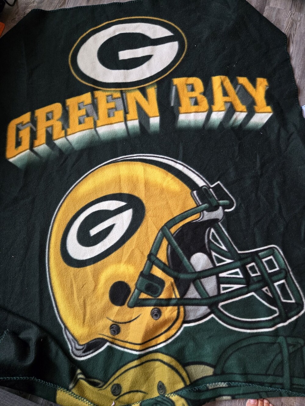 Green Bay Packers NFL Fleece Throw Blanket- Green & Gold